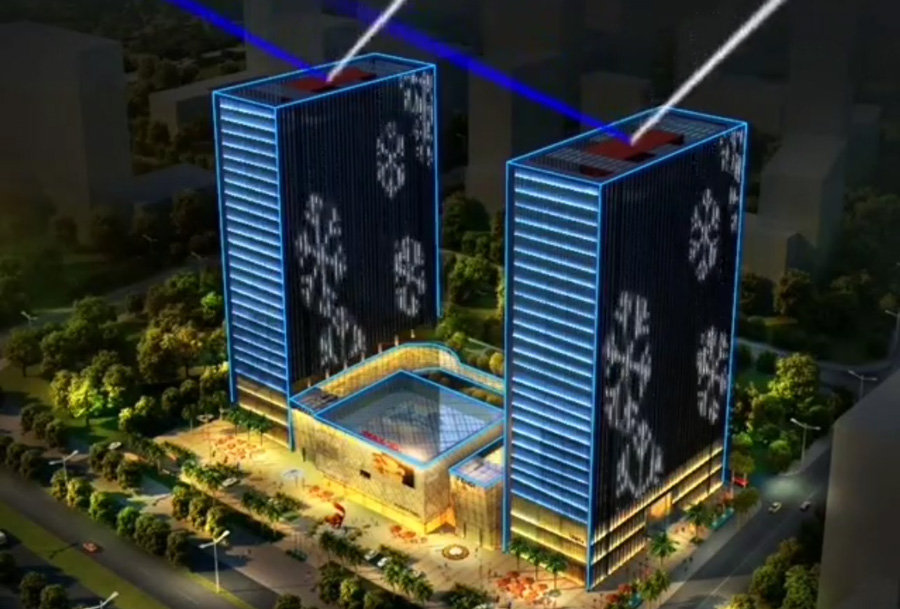 動(dòng)態(tài)樓體亮化示意圖