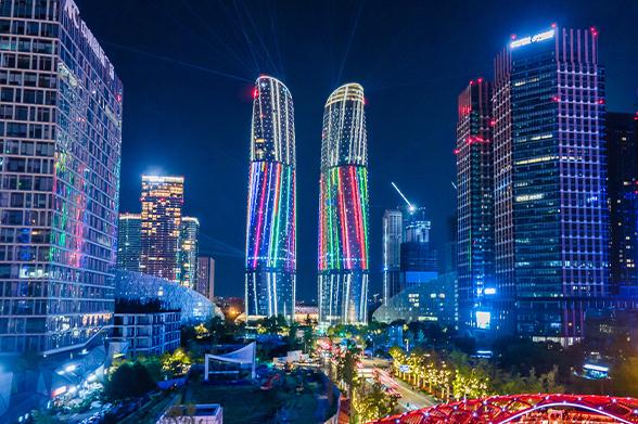 建筑幕墻夜景：光與影的藝術(shù)交融